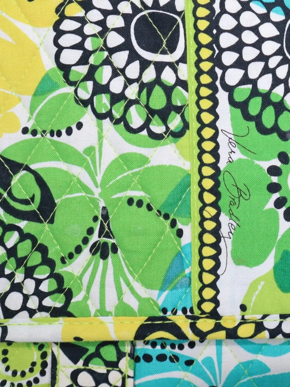 Retired Vera Bradley Limes Up Laptop Case with Carry Handles and Strap Padded